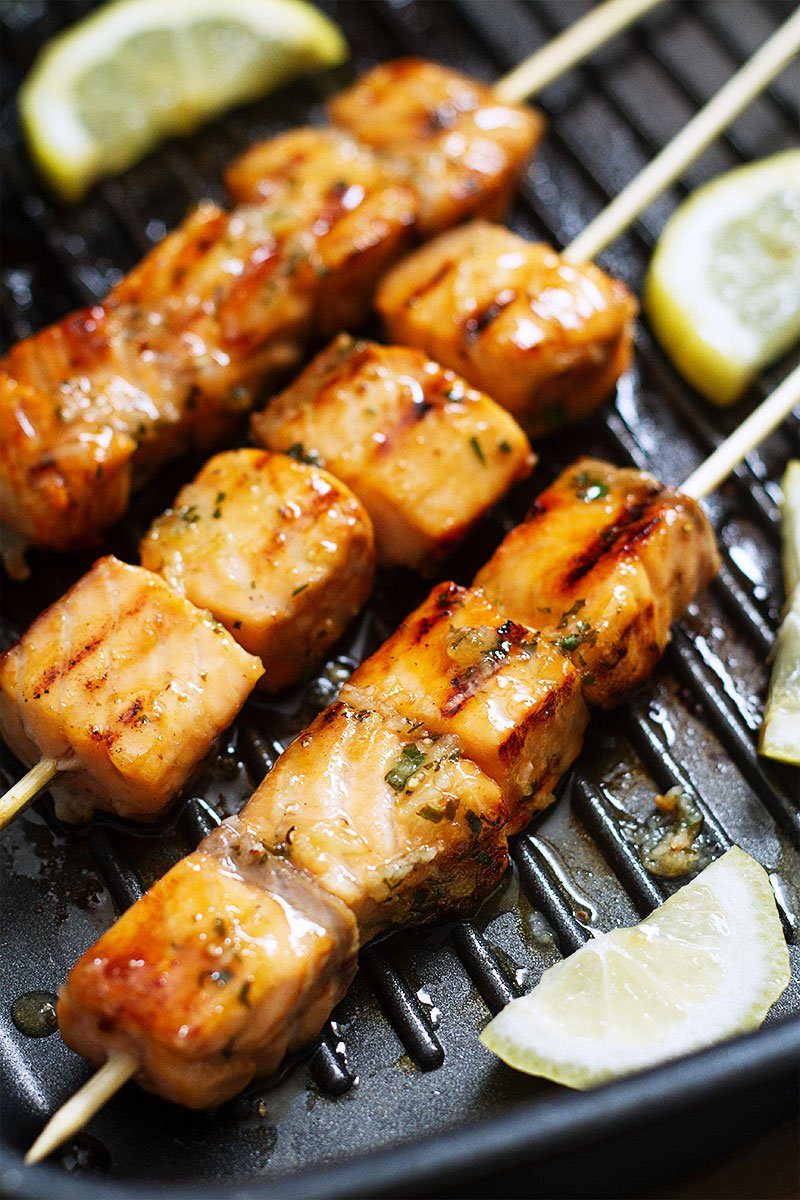 salmon skewers recipe