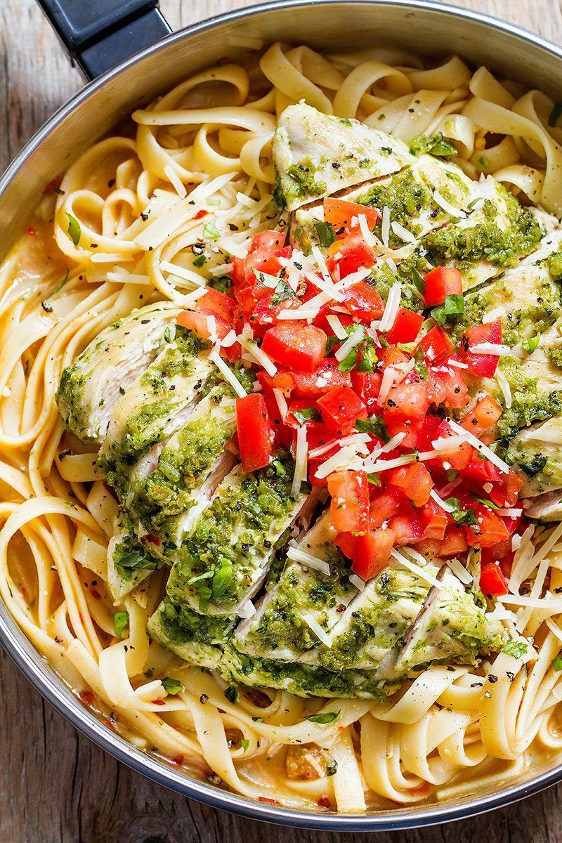 Pesto Chicken Pasta Recipe — Eatwell101