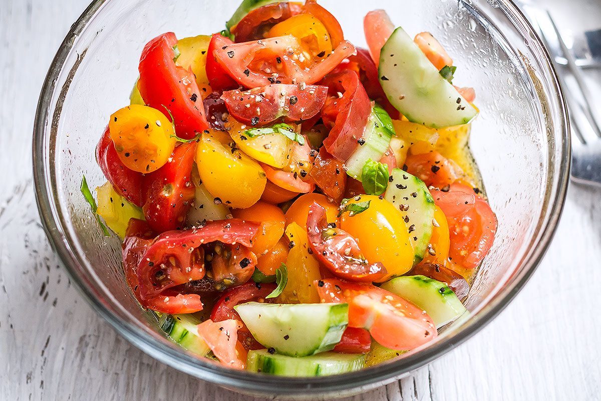 Healthy Cucumber Tomato Salad