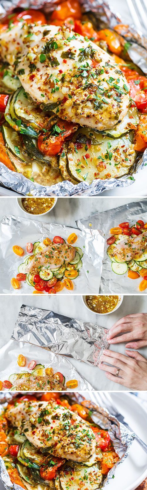 Chicken in Foil Packets – #eatwell101 #recipe #chicken #dinner - So NOURISHING and packed with TONS OF FLAVOR! Chicken breasts cooked in foil packets are amazingly moist and tender.