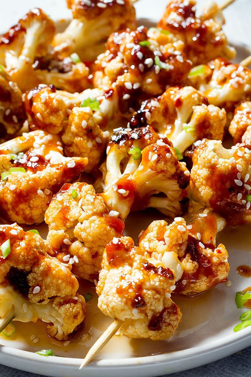 Grilled General Tso’s Cauliflower Kabobs Recipe