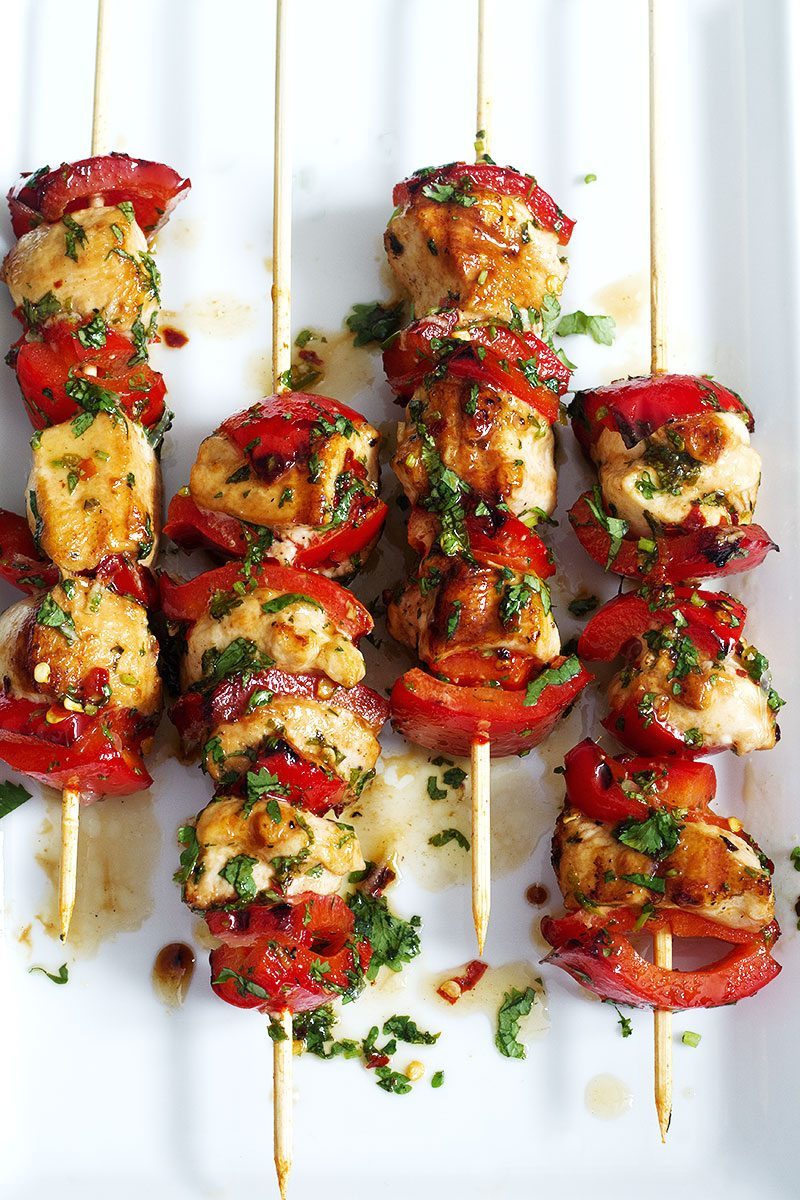 Grilled Chicken Kabobs – The best and easiest marinade – No-fuss and packed with so much flavor!