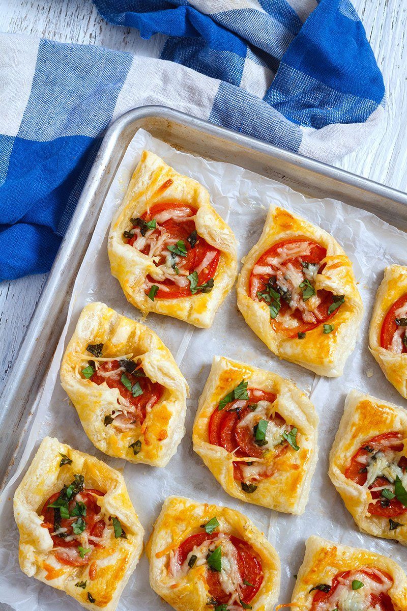 Pepperoni Basil Tomato Puffs Recipe — Eatwell101