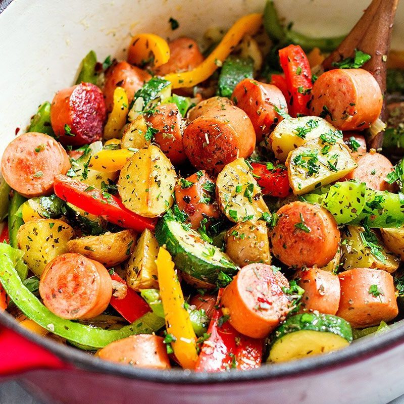 One Pot Sausage And Vegetables Recipe