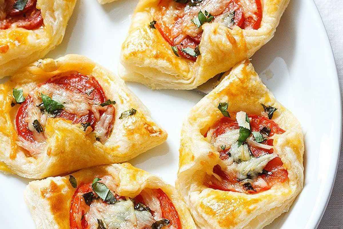 Pepperoni Basil Tomato Puffs
