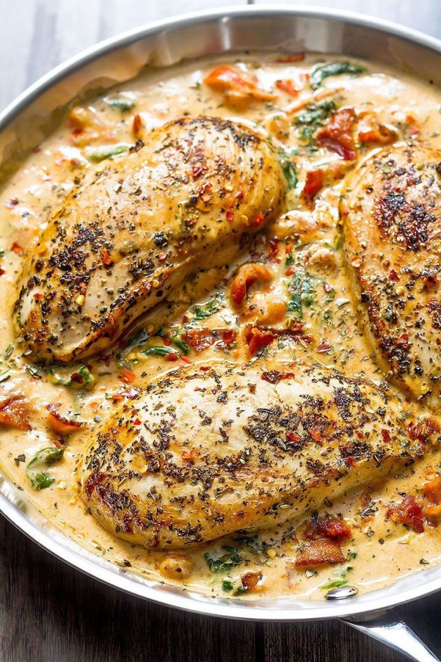 Creamy Chicken with Bacon and Spinach