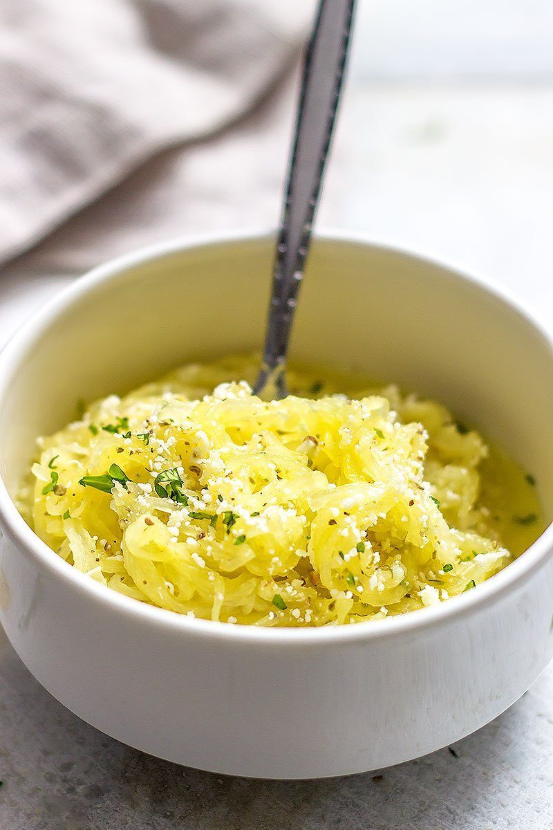 garlic-lemon-spaghetti squash tasty
