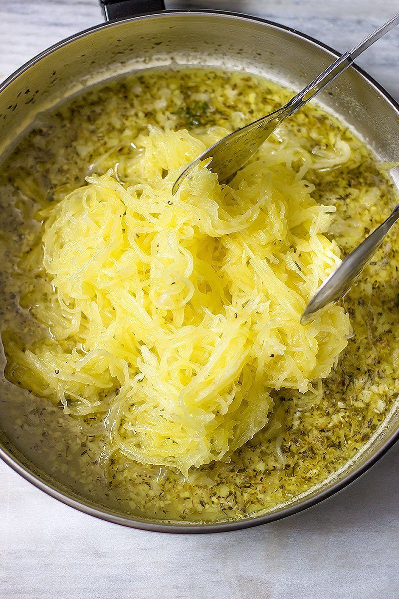 lemon-garlic-spaghetti squash recipe