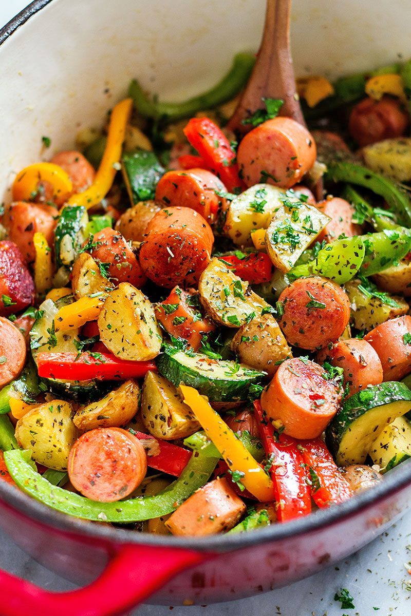 Sausage and Veggies Skillet - 30 Minute, One-Pan Meal - Julia's Album