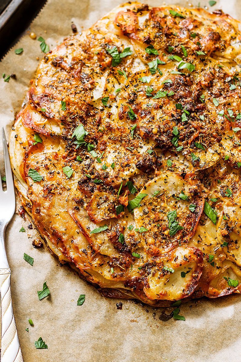 parmesan garlic potato cake