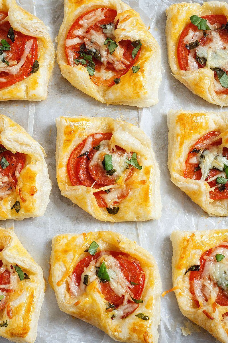 Pepperoni Basil Tomato Puffs Recipe — Eatwell101