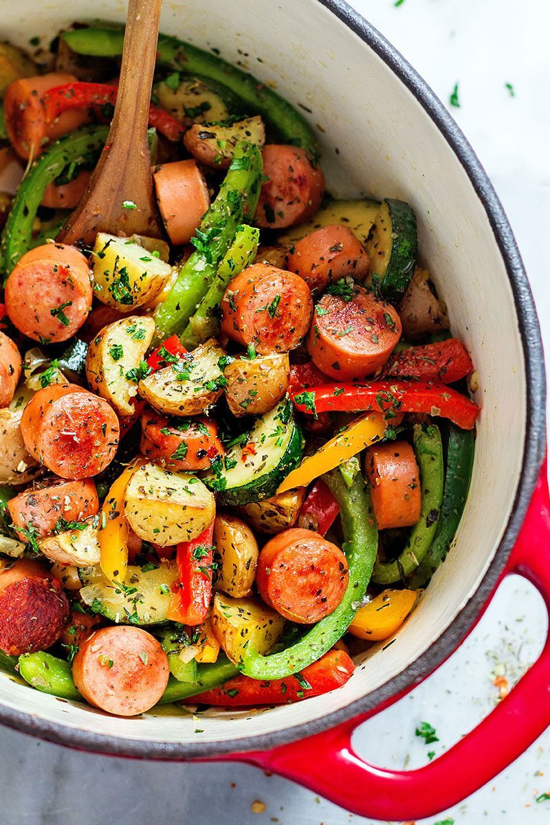 Instant pot sausage top and veggies