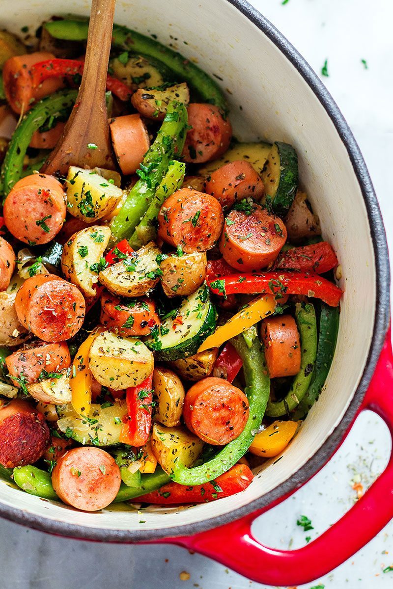 One Pot Sausage and Vegetables Recipe — Eatwell101