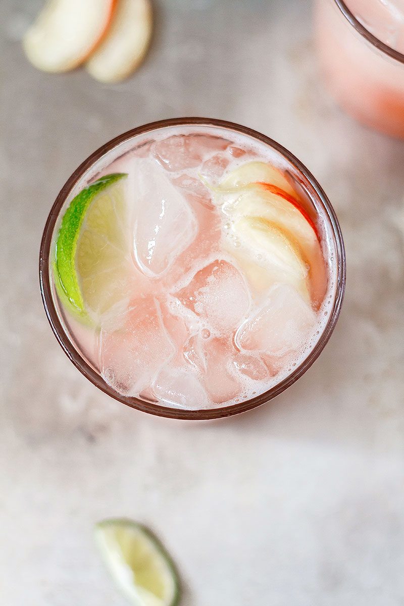 Homemade Lemonade with Fresh Peach