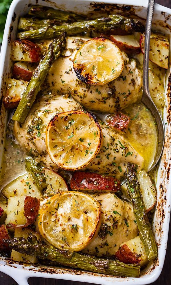 Baked Chicken Breasts with Lemon & Veggies