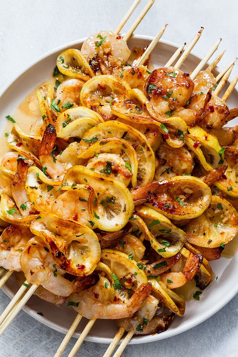 Lemon Grilled Shrimp Recipe with Honey Garlic Glaze