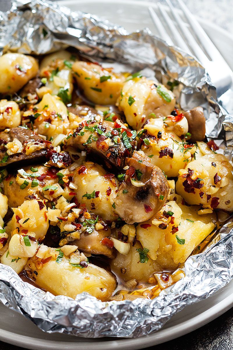 gnocchi mushroom foil packets