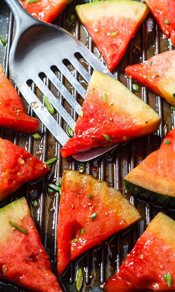 Grilled Watermelon with Honey Balsamic Glaze