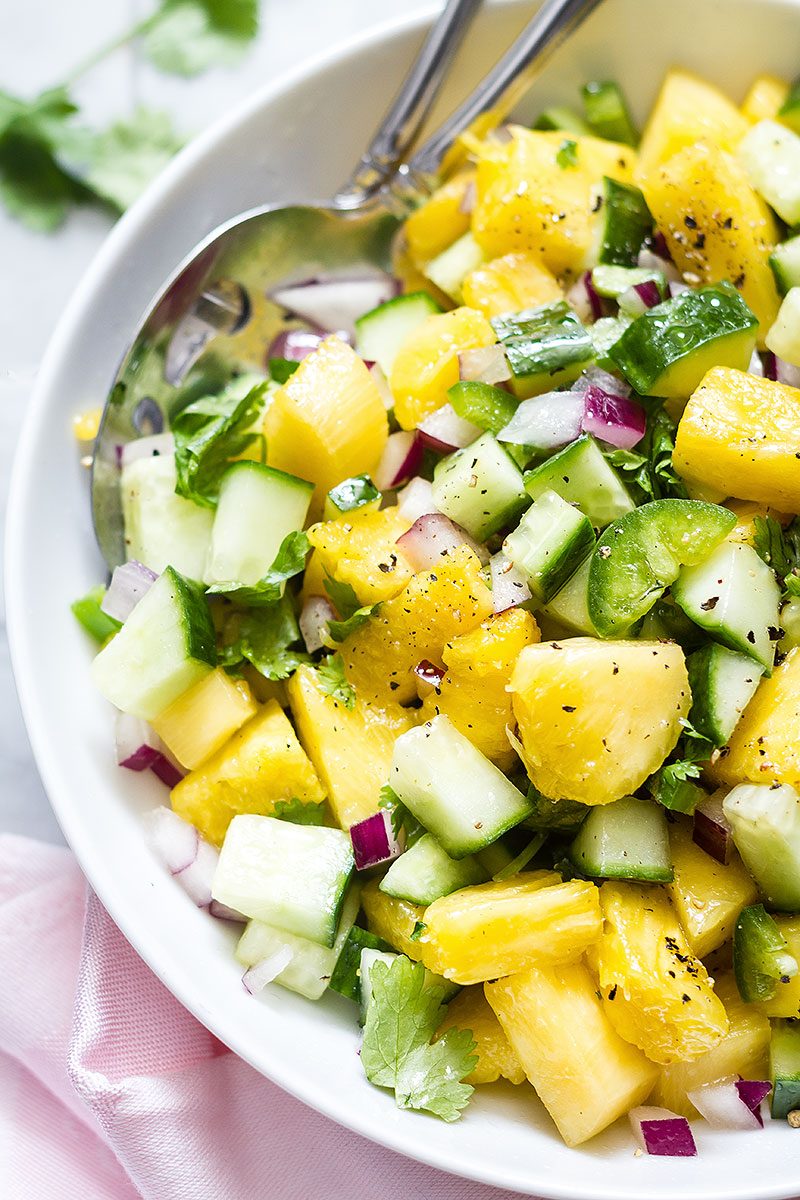 Pineapple Jalapeño Cucumber Salad Recipe — Eatwell101
