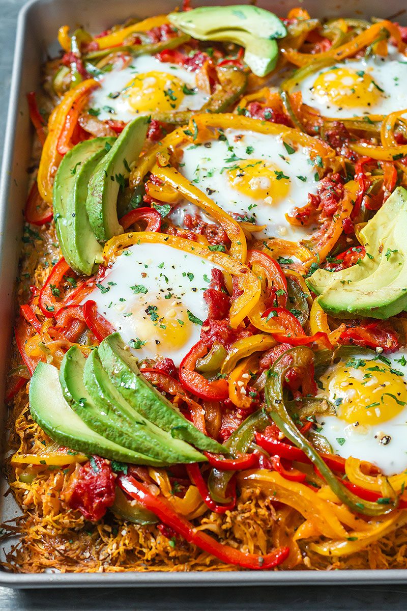 Eggs Sweet Potato Sheet Pan Breakfast — Eatwell101