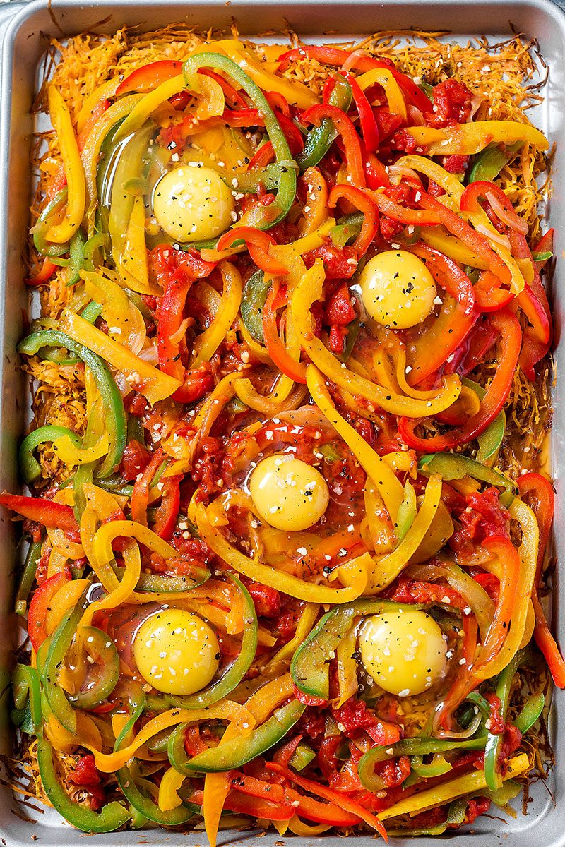 Eggs Sweet Potato Sheet Pan Breakfast — Eatwell101