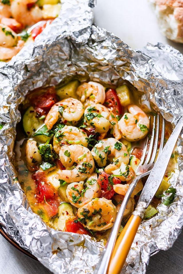 Baked Shrimp in Foil Packets