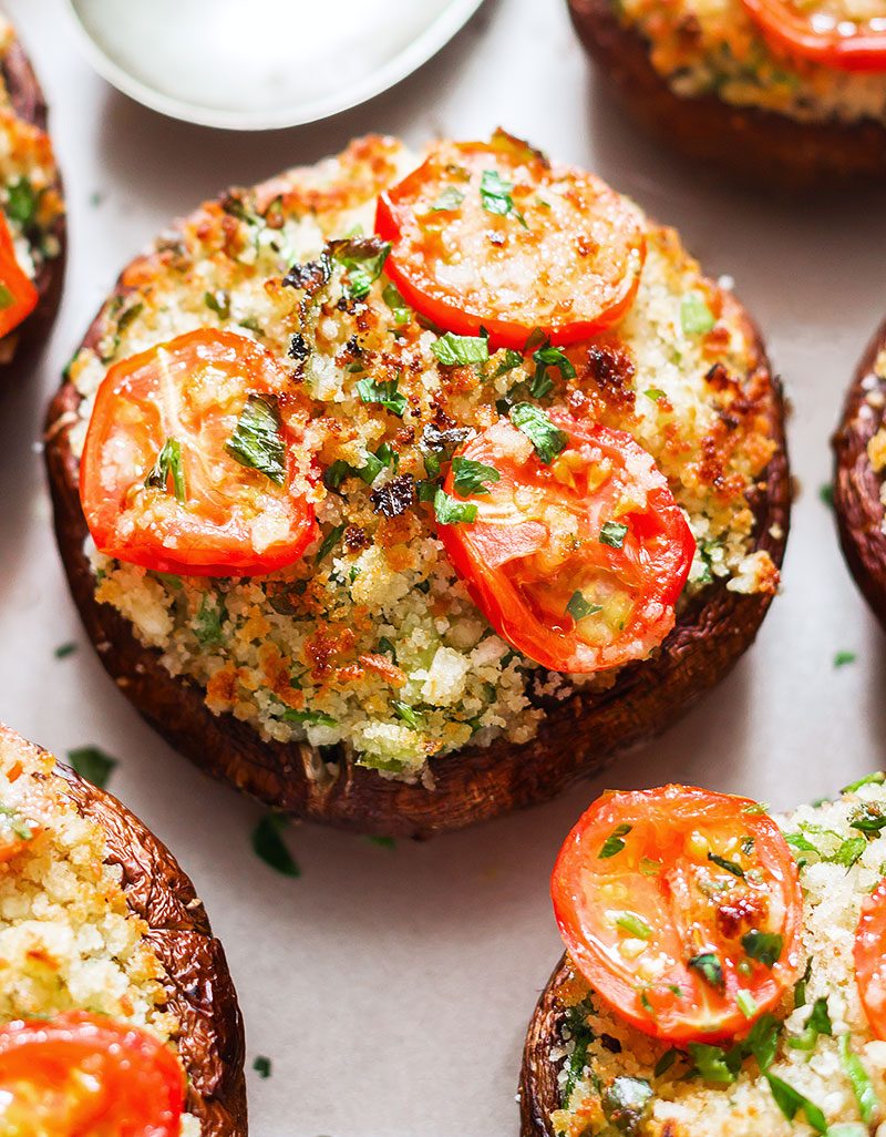 Stuffed Portobello Mushrooms Recipe with Garlic Herb Butter – Easy ...