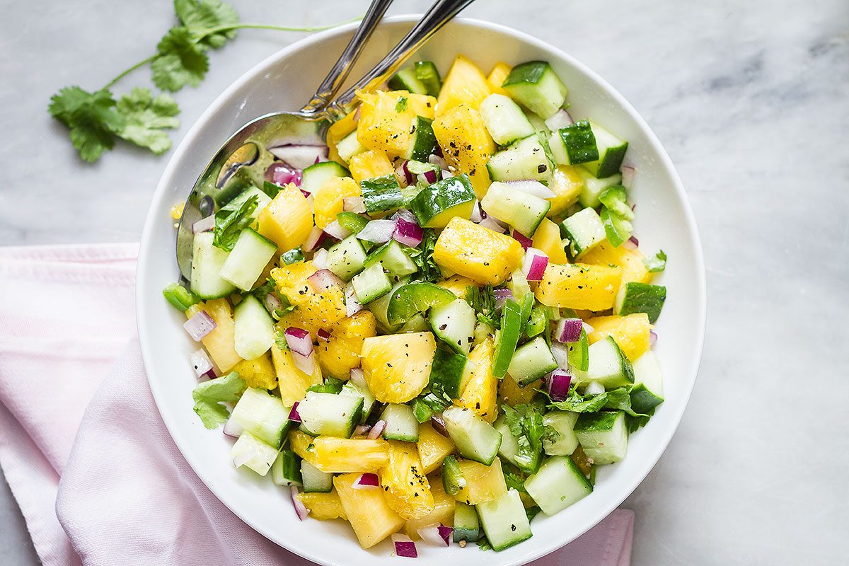 Pineapple Cucumber Jalapeño Salad