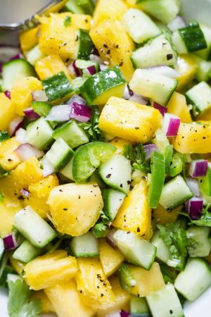 Pineapple Cucumber Jalapeño Salad