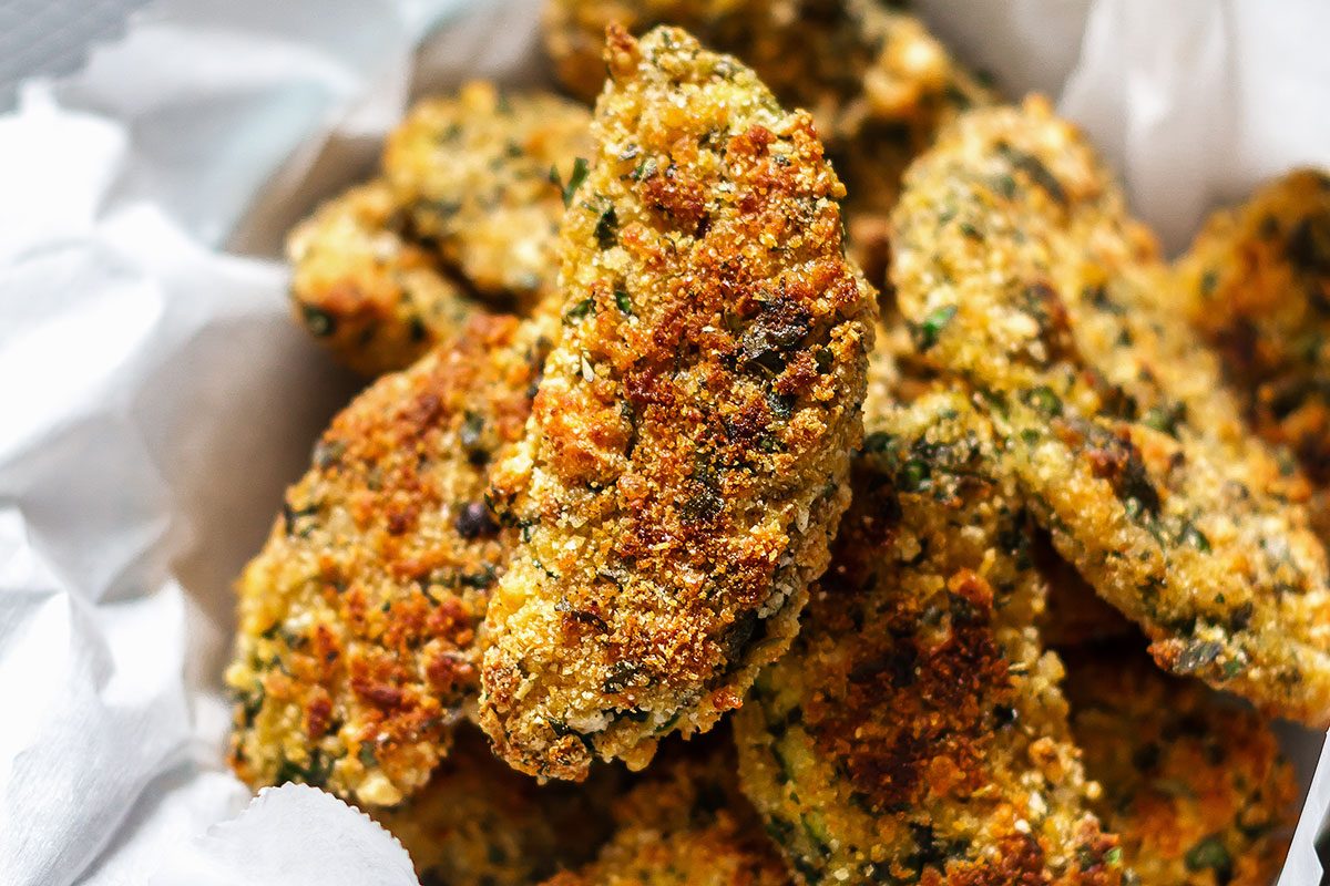 Oven Baked Zucchini Fries with Garlic Parmesan Crust