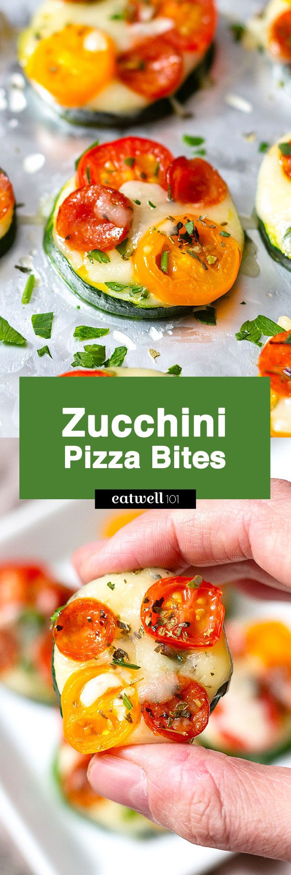 These Mini Zucchini Pizzas - #zucchini #pizza #recipe #eatwell101 -  cheesy comfort without any of the guilt!