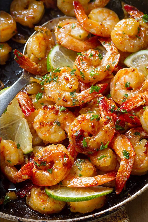 Garlic Lime Shrimp - #recipe by #eatwell101 - https://www.eatwell101.com/garlic-honey-lime-shrimp-recipe