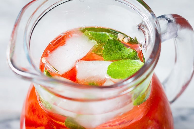 Watermelon White Sangria - #recipe by #eatwell101 - https://www.eatwell101.com/white-sangria-recipe