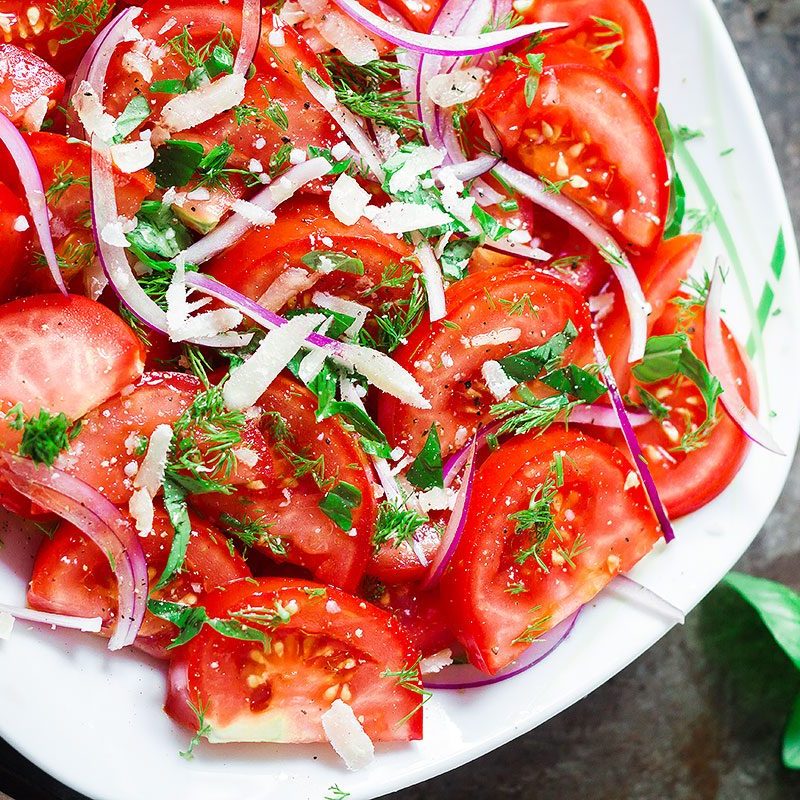 Fresh Herbs and Tomato Salad Recipe — Eatwell101