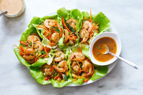 Thai Mini Shrimp Lettuce Wraps | Thai Food