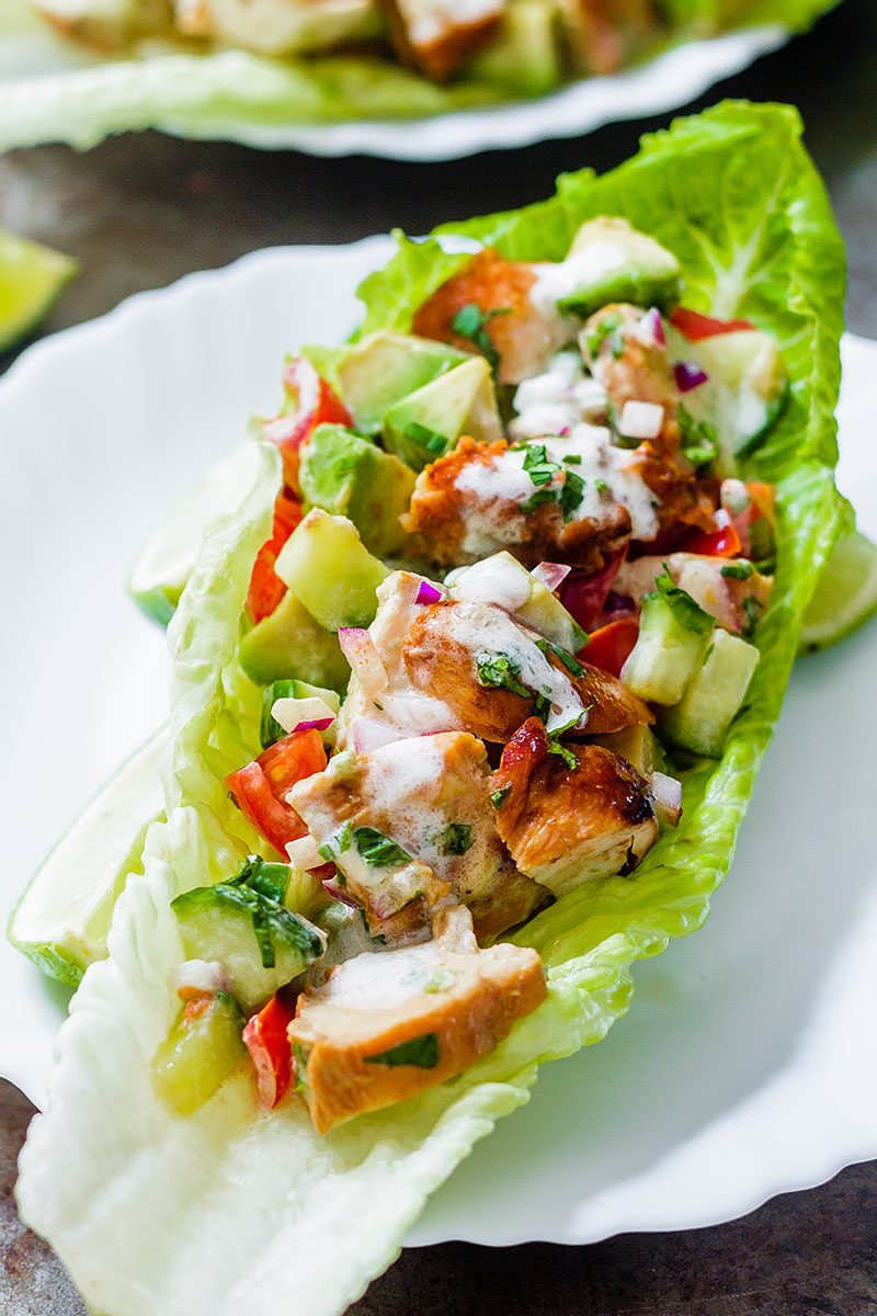 Chipotle Chicken Lettuce Wraps — Eatwell101