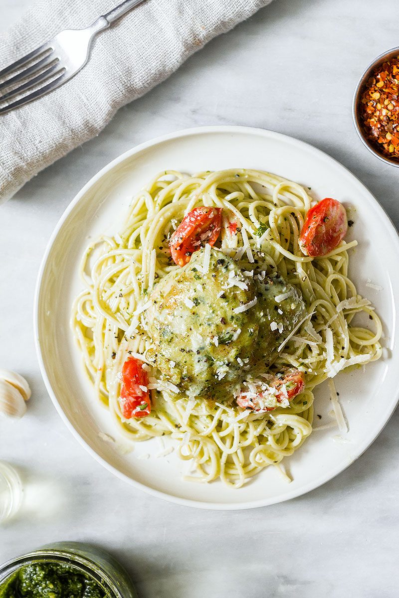 Chicken Pesto Pasta – DELICIOUS and ready in 25 minutes from start to finish!