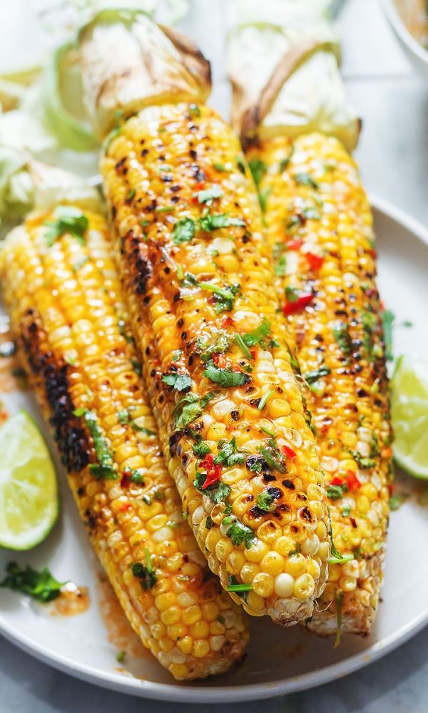 Grilled Chili Lime Butter Corn on the Cob