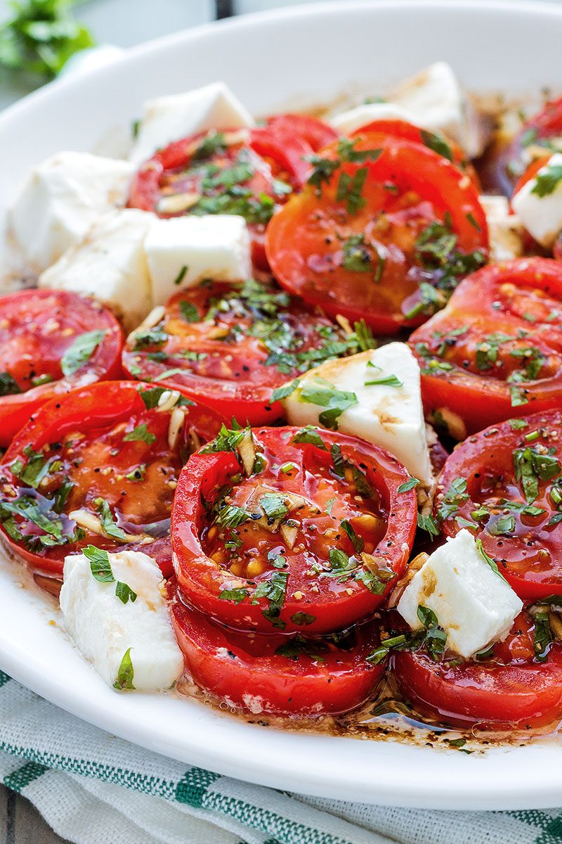 healthy marinated tomato salad