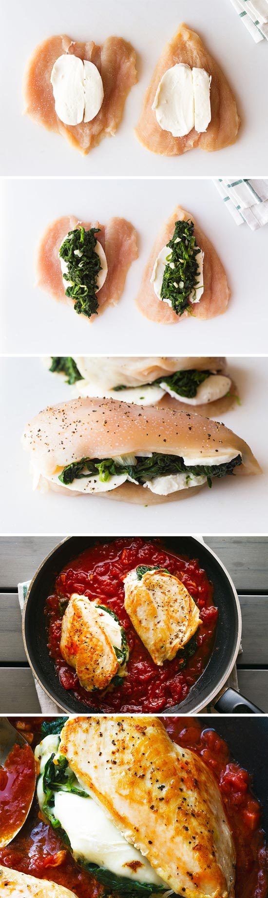 Stuffed Chicken Breast With Mozzarella And Spinach Eatwell101