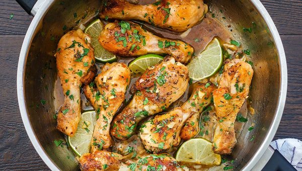 Quick Braised Lime Chicken - #recipe by #eatwell101 - https://www.eatwell101.com/braised-lime-chicken-recipe