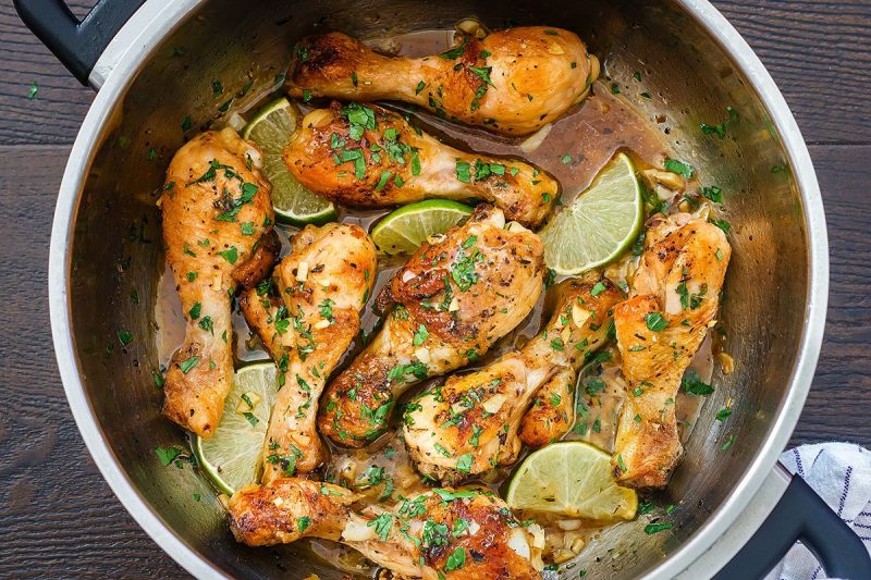 Quick Braised Lime Chicken - #recipe by #eatwell101 - https://www.eatwell101.com/braised-lime-chicken-recipe