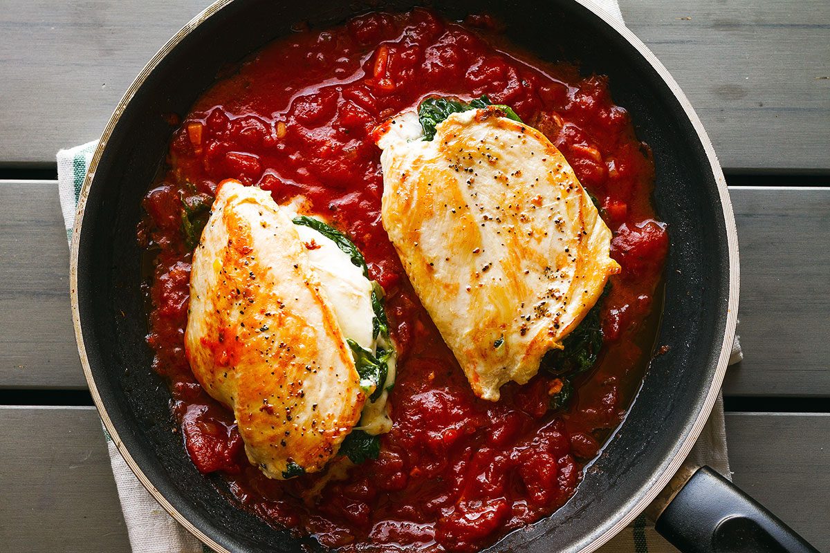 Stuffed Chicken Breast with Mozzarella and Spinach