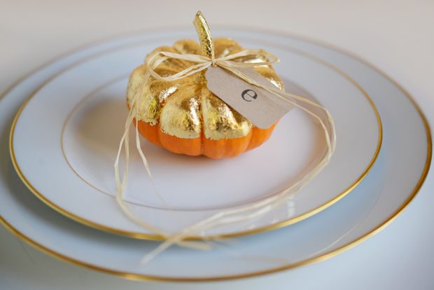 Gilded Harvest Place Cards