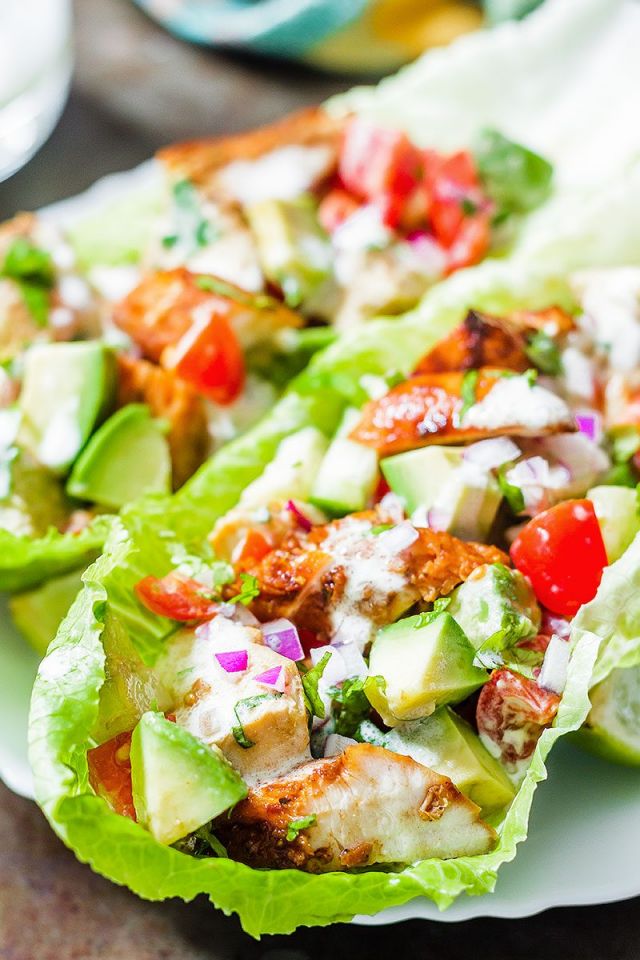 Chipotle Chicken Lettuce Wraps