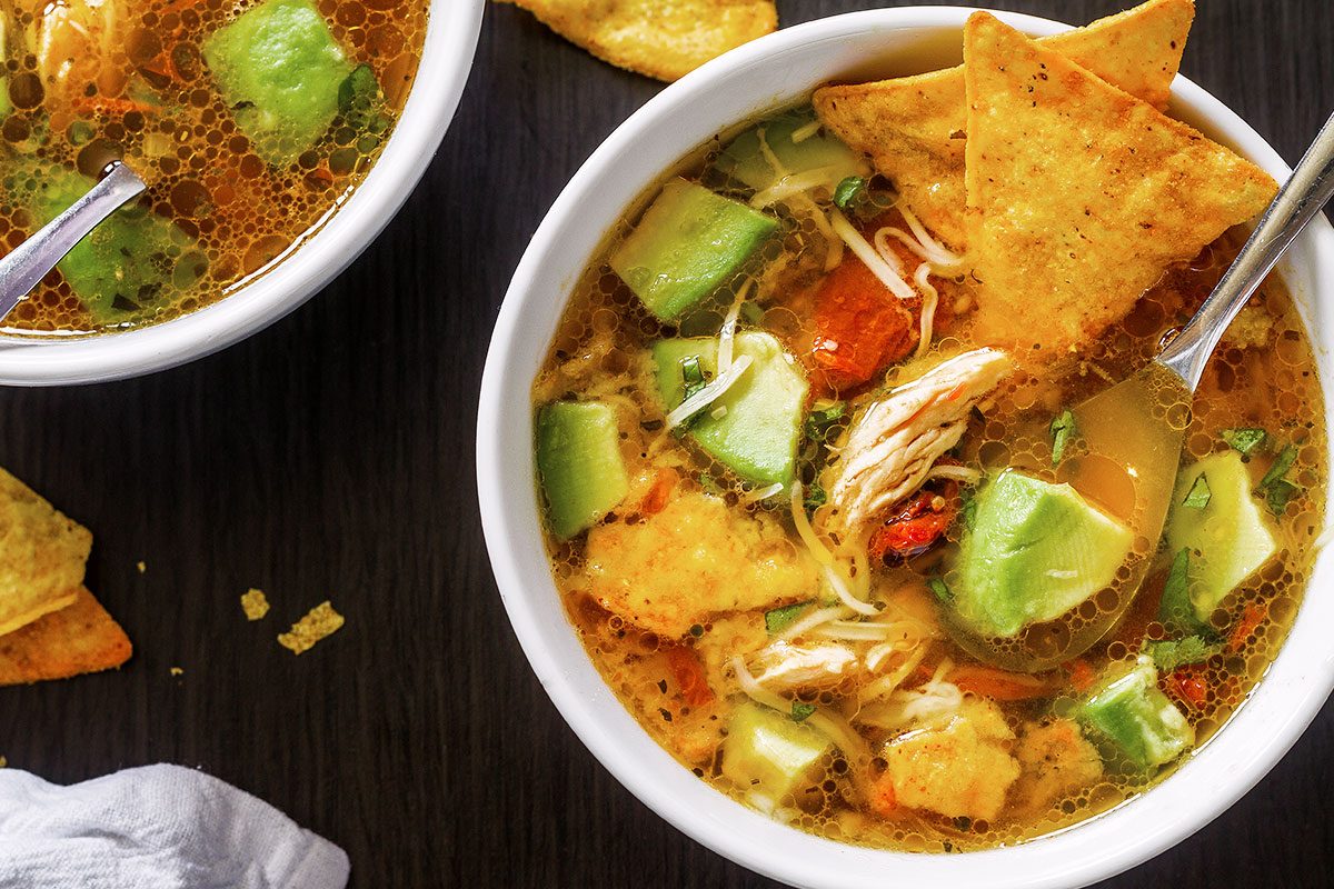 Sun-Dried Tomato Chicken Tortilla Soup