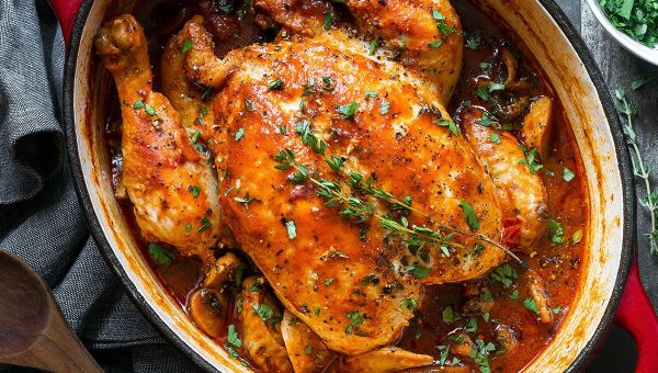 Easy Chicken Cacciatore - #recipe by #eatwell101 - https://www.eatwell101.com/chicken-cacciatore-recipe