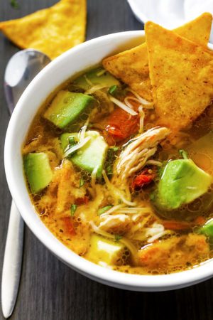 Sun-Dried Tomato Chicken Tortilla Soup