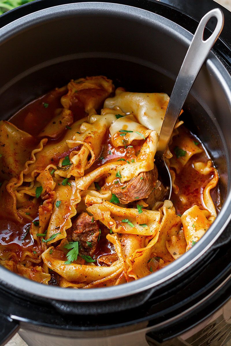 Instant Pot Beef Pasta Soup — Eatwell101