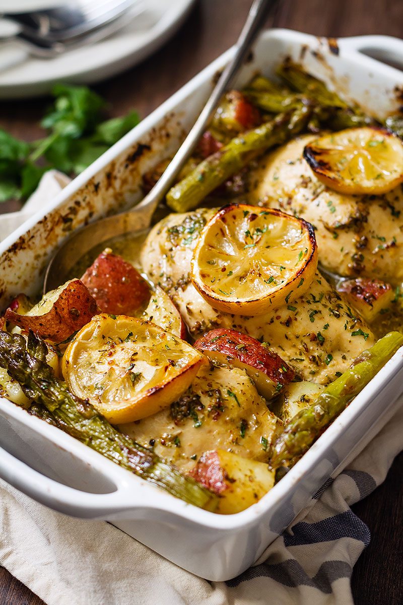 Baked Lemon Chicken with Veggies